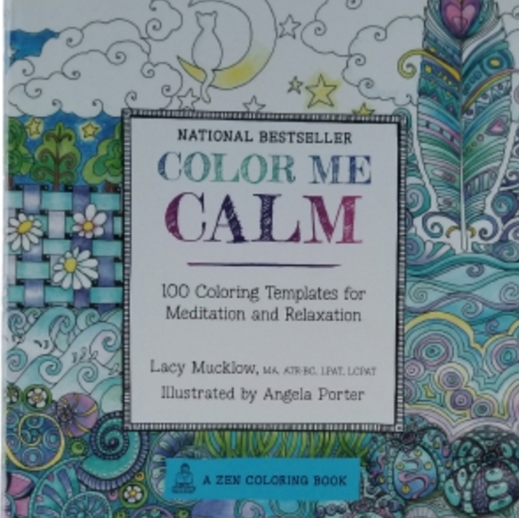 Zen Coloring Book set of 2,  Color Me HAPPY & CLAM - Picture 2 of 5